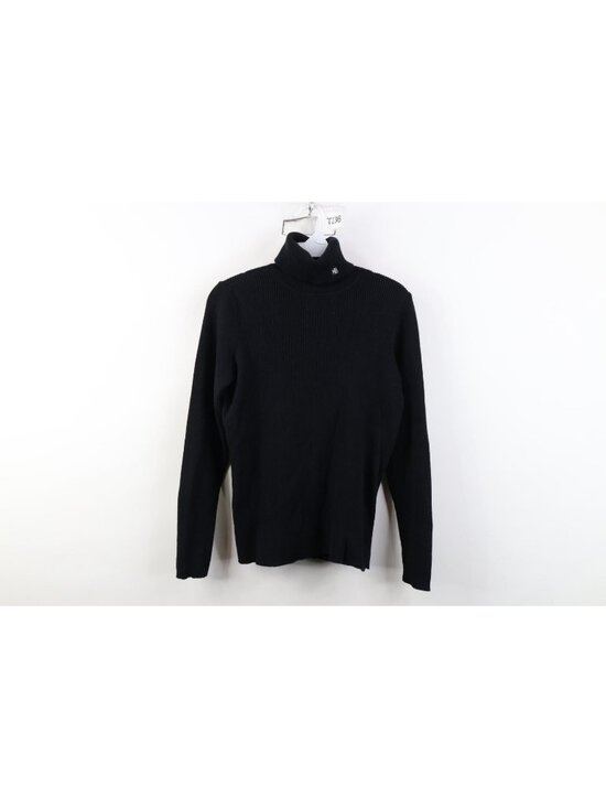 Ralph Lauren Sweaters - Vintage 90s Ralph Lauren Womens Size Small Ribbed Knit Turtleneck Sweater Black